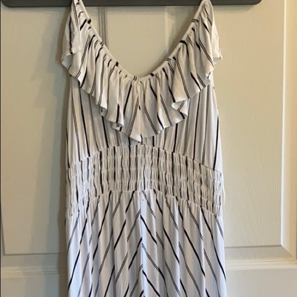 Express Dresses & Skirts - Express Maxi Ruffle Striped Summer Dress Size Med